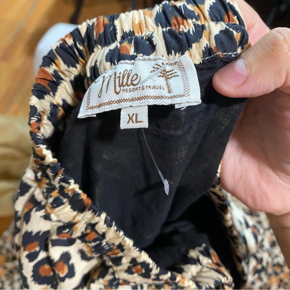 Mille Paola Maxi Skirt Cheetah Brown Black Pull On XL - Picture 5 of 5